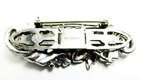Vintage 1930s Jewelry Art Deco Eye-Catching Clear Diamante Duette  - Back - Thumbnail