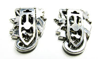 Vintage 1930s Jewelry Art Deco Eye-Catching Clear Diamante Duette  - Clip Backs - Thumbnail