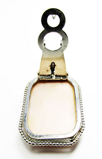 Vintage 1920s Jewelry Outstanding Carved Art Nouveau Dress Clip - Back - Thumbnail