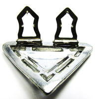 Vintage Early 1930s Stunning Art Deco Geometric Rhinestone Dress Clip - Back - Thumbnail