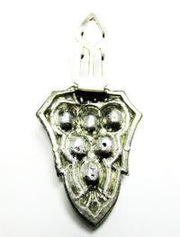 Vintage Costume Jewelry 1930s Elegant Art Deco Diamante Dress Clip - Back - Thumbnail