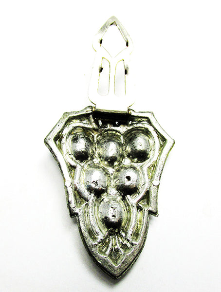 Vintage Costume Jewelry 1930s Elegant Art Deco Diamante Dress Clip - Back