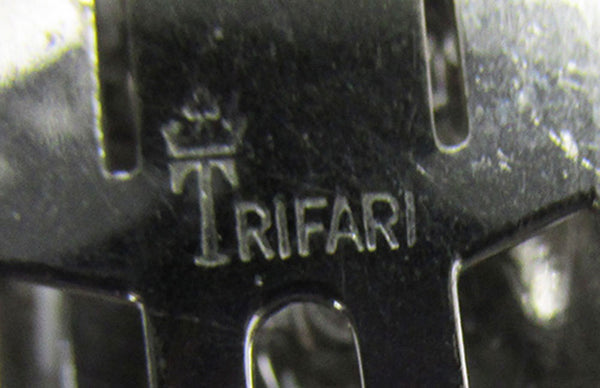 1930s Crown Trifari Designer Alfred Philippe Art Deco Diamante Clip