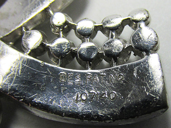 1930s Crown Trifari Designer Alfred Philippe Art Deco Diamante Clip