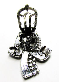 1930s Crown Trifari Designer Alfred Philippe Art Deco Diamante Clip - Thumbnail