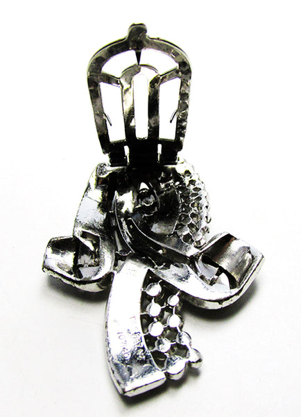 1930s Crown Trifari Designer Alfred Philippe Art Deco Diamante Clip