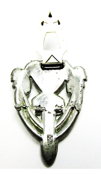 WMCA 1930s Vintage Designer Jewelry Art Deco Clear Diamante Dress Clip - Signature