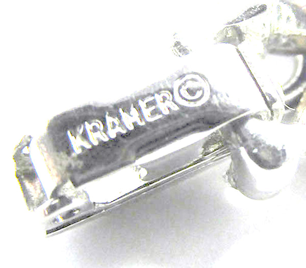 Kramer 1950s Vintage Jewelry Sapphire Diamante Necklace and Bracelet - Signature