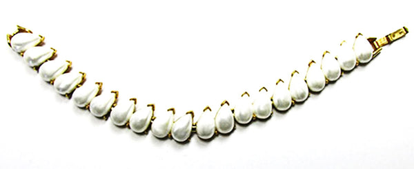 Crown Trifari Vintage 1950s Designer Jewelry Pearl Bracelet and Pin - Bracelet