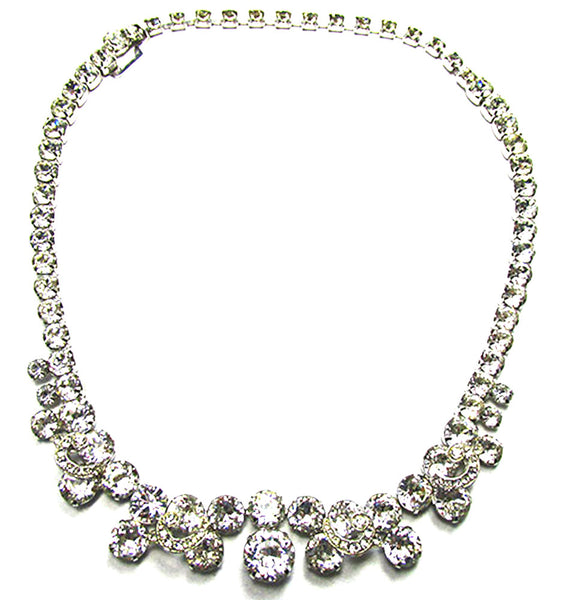 Weiss 1950s Vintage Diamante Necklace, Earrings, and Bracelet Set - Necklace