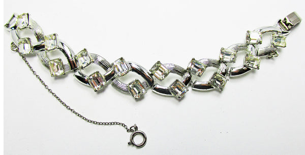 Coro 1960s Mid-Century Diamante Necklace, Earrings, and Bracelet Set - Bracelet