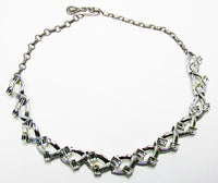 Coro 1960s Mid-Century Diamante Necklace, Earrings, and Bracelet Set