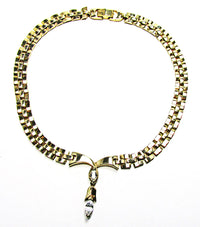 Tara 1960s Vintage Contemporary Style Diamante Necklace and Earrings - Necklace - Thumbnail