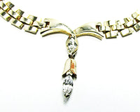 Tara 1960s Vintage Contemporary Style Diamante Necklace and Earrings - Close Up - Thumbnail