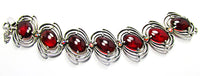 Rare Schiaparelli 1950s Designer Vintage Jewelry Bracelet and Pin Set - Bracelet - Thumbnail