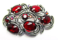Rare Schiaparelli 1950s Designer Vintage Jewelry Bracelet and Pin Set - Pin - Thumbnail