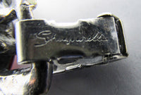Rare Schiaparelli 1950s Designer Vintage Jewelry Bracelet and Pin Set - Signature - Thumbnail