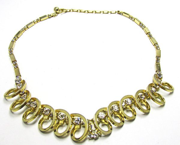 Sarah Coventry Vintage 1950s Designer Rhinestone Jewelry Set - Necklace