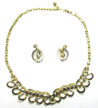 Sarah Coventry Vintage 1950s Designer Rhinestone Jewelry Set - Back - Thumbnail