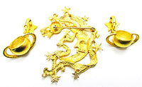 JJ Vintage Jewelry 1960s Moon, Stars, and Planets Pin and Earrings Set - Back - Thumbnail