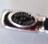 Kramer N.Y. Exquisite Retro 1940s Geometric Rhinestone Necklace - Thumbnail