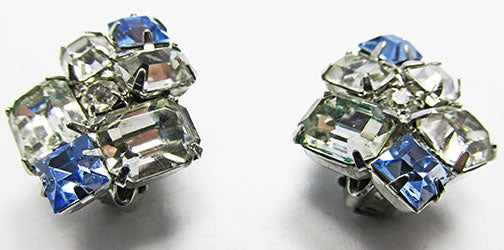 Vintage 1950s Lovely Mid Century Geometric Button Earrings