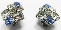 Vintage 1950s Lovely Mid Century Geometric Button Earrings - Thumbnail