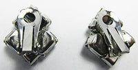 Vintage 1950s Lovely Mid Century Geometric Button Earrings - Thumbnail