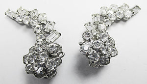 Vintage 1950s Mid Century Stunning Two Tiered Floral Spray Earrings