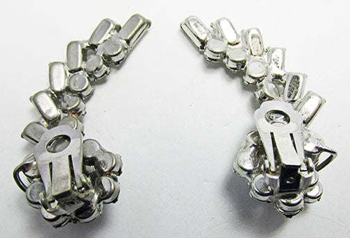 Vintage 1950s Mid Century Stunning Two Tiered Floral Spray Earrings
