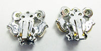 Beautiful Vintage Mid-Century Unique Floral Button Style Earrings - Thumbnail