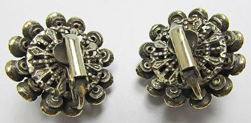 Vintage Retro Multi-Colored Contemporary Style Button Earrings