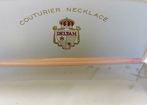 Deltah Vintage 1940s Elegant Pearl and Rhinestone Drop Necklace