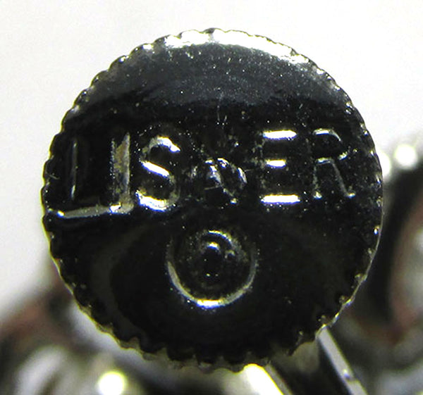 Lisner Vintage Jewelry 1950s Mid-Century Diamante Floral Earrings - Signature