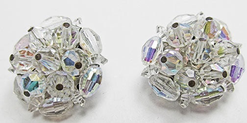 Laguna Vintage Dazzling Mid-Century Crystal Button Style Earrings