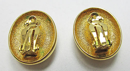 Swarovski Vintage Retro Minimalist Contemporary Oval Button Earrings