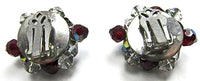 Dainty Vintage Jewelry 1950s Mid-Century Crystal and Diamante Earrings - Back - Thumbnail