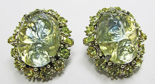Vintage Mid Century 1950s Eye-Catching Button Earrings