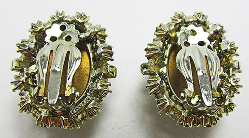 Vintage Mid Century 1950s Eye-Catching Button Earrings
