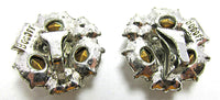 Bogoff Vintage Jewelry 1950s Mid-Century Striking Diamante Earrings - Back - Thumbnail