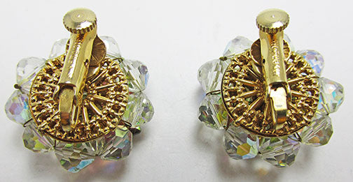 Vendome Vintage 1960s Contemporary Rhinestone and Crystal Earrings