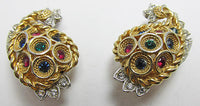 Boucher Vintage Exquisite Retro 1960s Avant-Garde Abstract Earrings - Thumbnail
