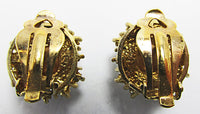 Vintage 1960s Spectacular Contemporary Style Emerald Glamour Earrings - Thumbnail