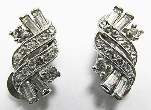 Pennino Vintage Retro Beautiful Contemporary Style Rhinestone Earrings