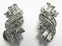 Pennino Vintage Retro Beautiful Contemporary Style Rhinestone Earrings - Thumbnail