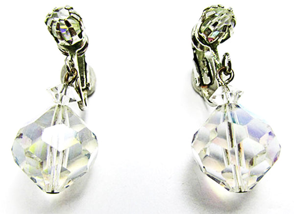 Laguna 1950s Vintage Jewelry Eye-Catching Crystal Bead Drop Earrings - Front