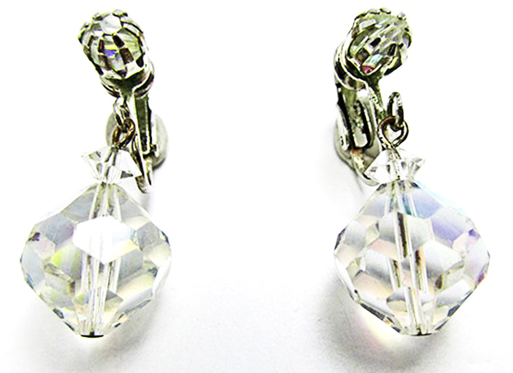 Laguna 1950s Vintage Jewelry Eye-Catching Crystal Bead Drop Earrings - Front