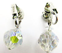 Laguna 1950s Vintage Jewelry Eye-Catching Crystal Bead Drop Earrings - Back - Thumbnail