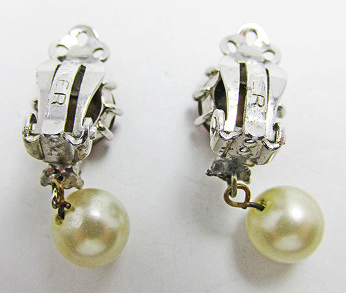 Ciner Vintage Mid Century 1950s Dainty Glamorous Drop Earrings
