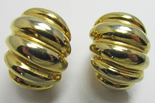 Vintage 1960s Eye-Catching Retro Contemporary Style Hoop Earrings